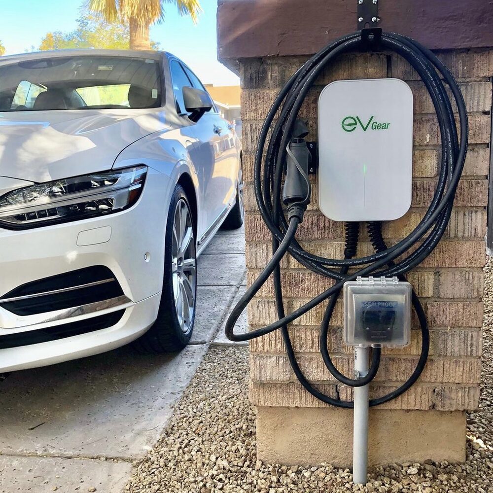 Home EV charging station installation