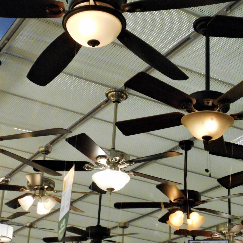 Ceiling fan installation by a licensed electrician